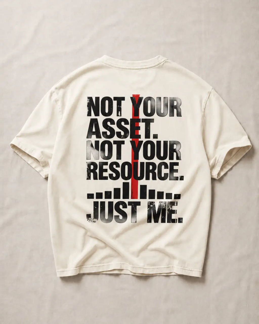 Not Your Asset Heavy Tee — Natural Raw