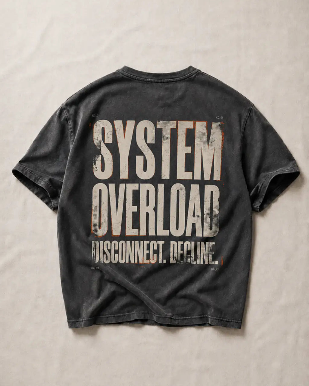 System Overload Heavy Tee — Washed Black