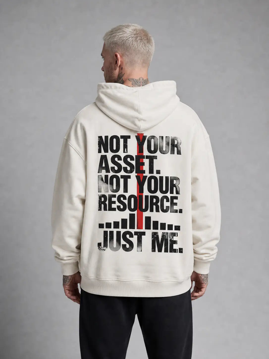 Not Your Asset Heavy Hoodie — Natural Raw