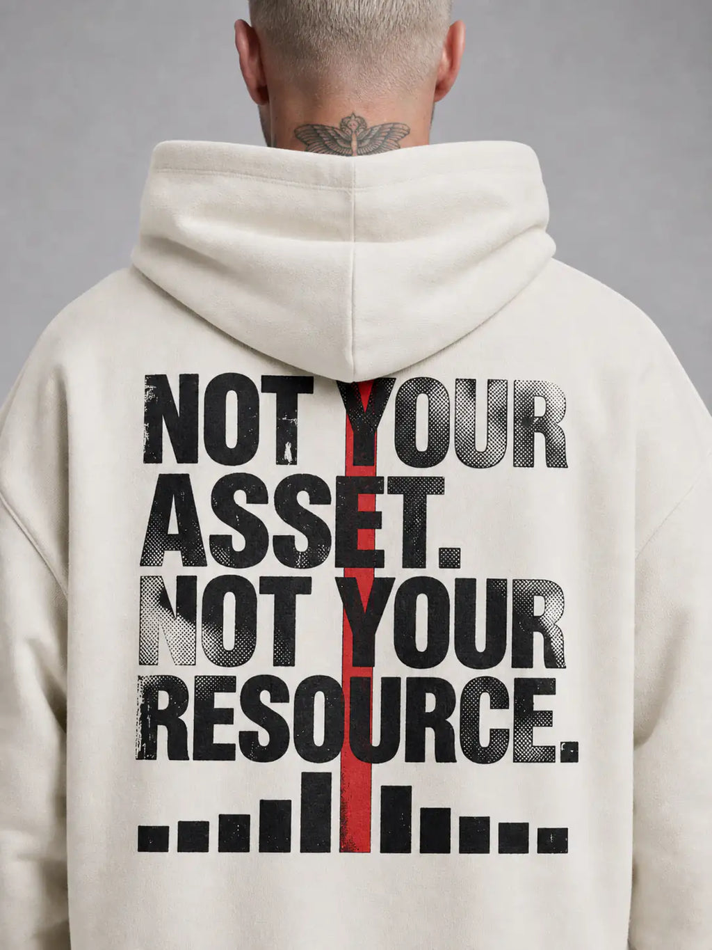 Not Your Asset Heavy Hoodie — Natural Raw