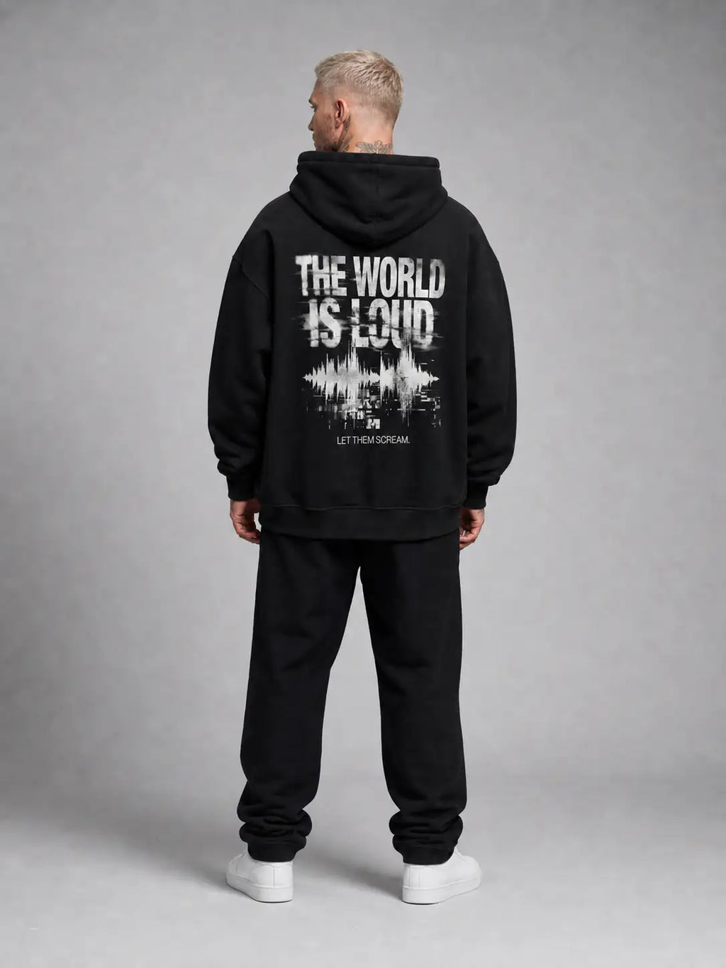 The World Is Loud Heavy Hoodie — Black