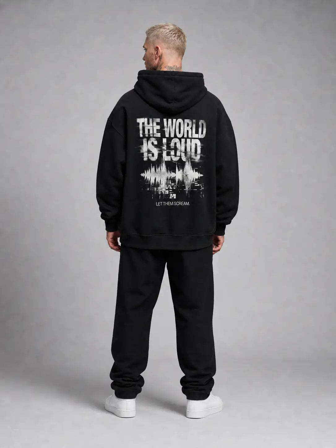 The World Is Loud Heavy Hoodie — Black