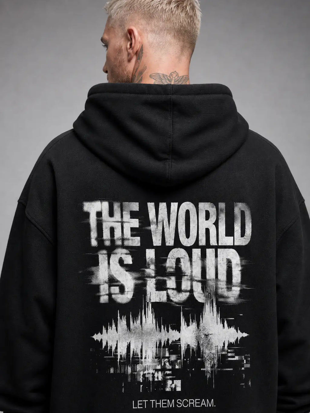 The World Is Loud Heavy Hoodie — Black