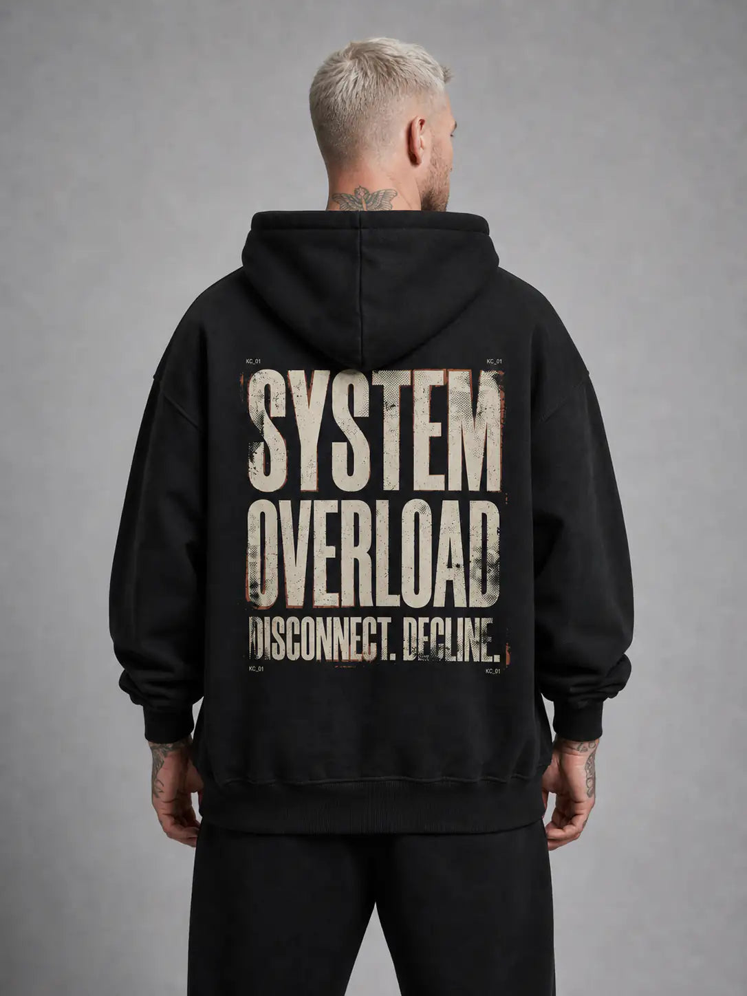 System Overload Heavy Hoodie — Black