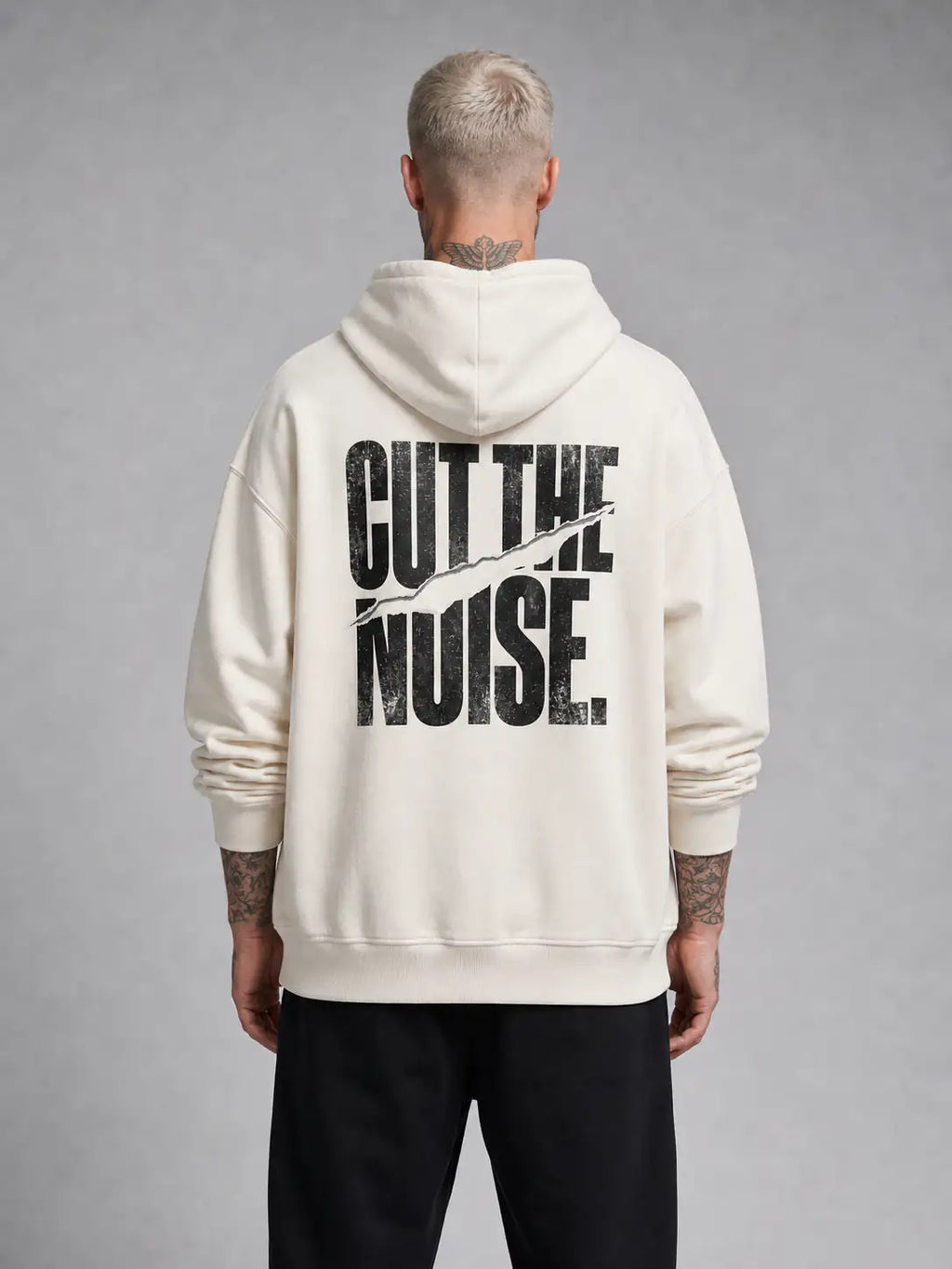 Cut The Noise Heavy Hoodie — Natural Raw