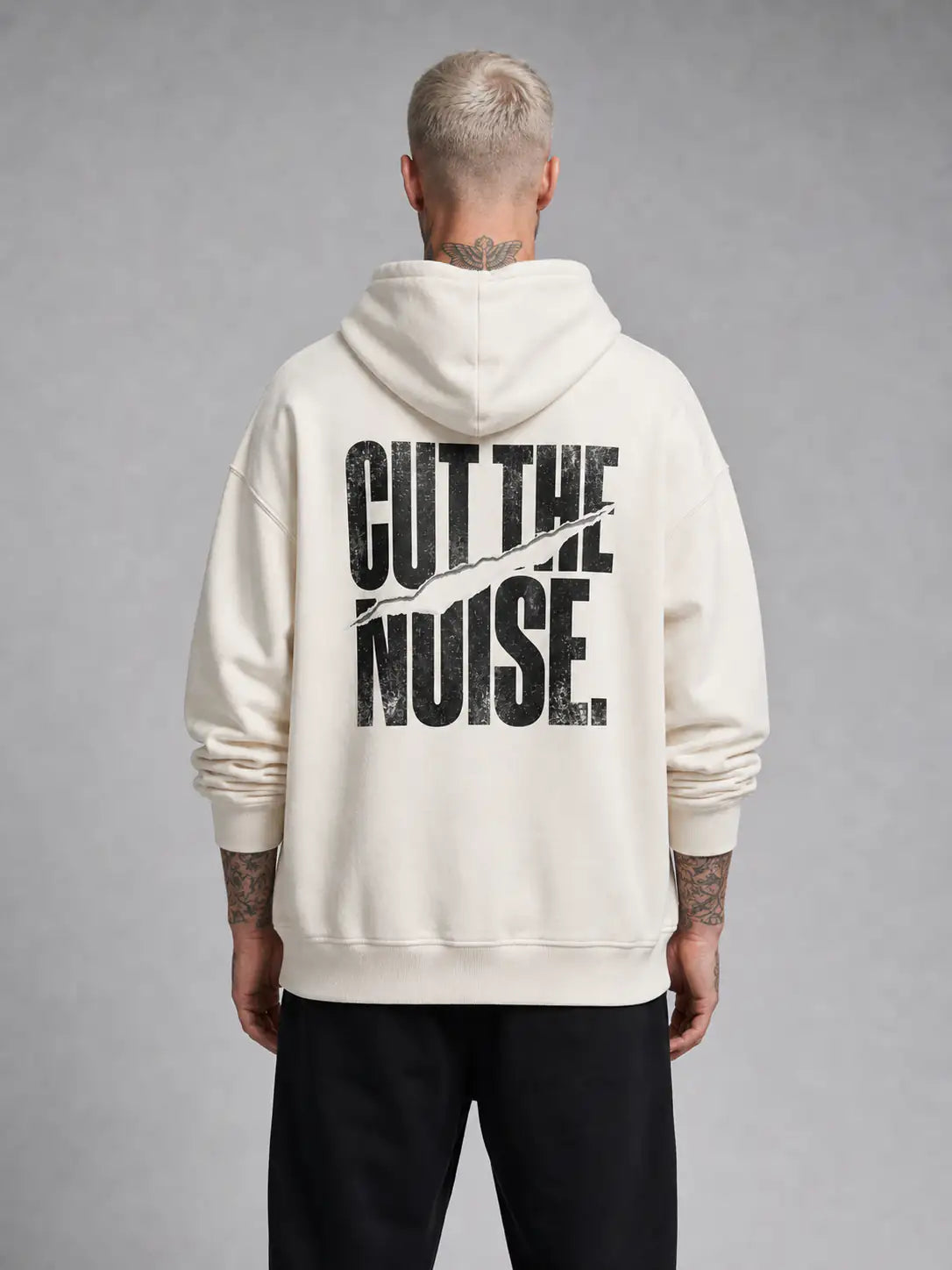 Cut The Noise Heavy Hoodie — Natural Raw