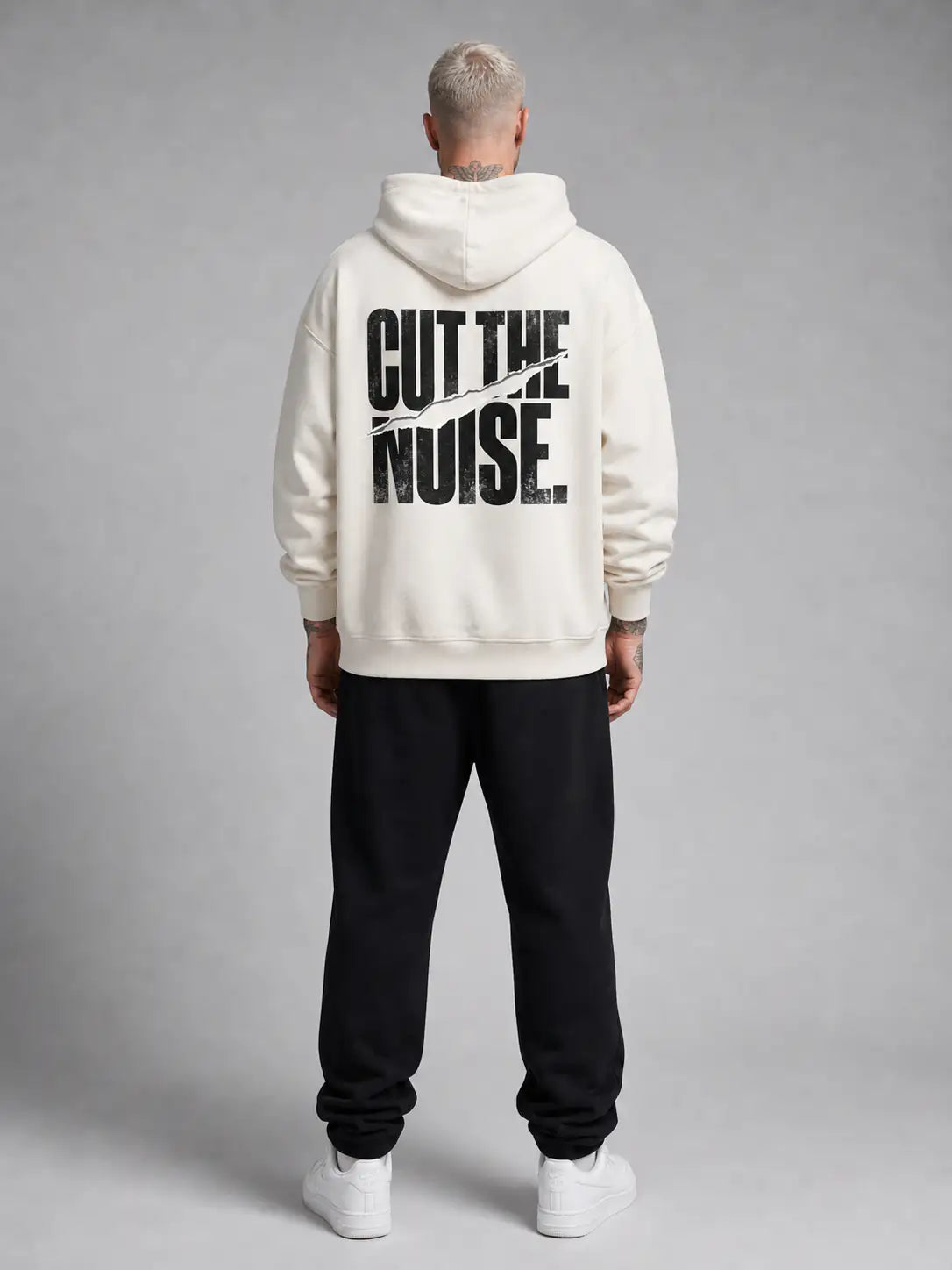 Cut The Noise Heavy Hoodie — Natural Raw