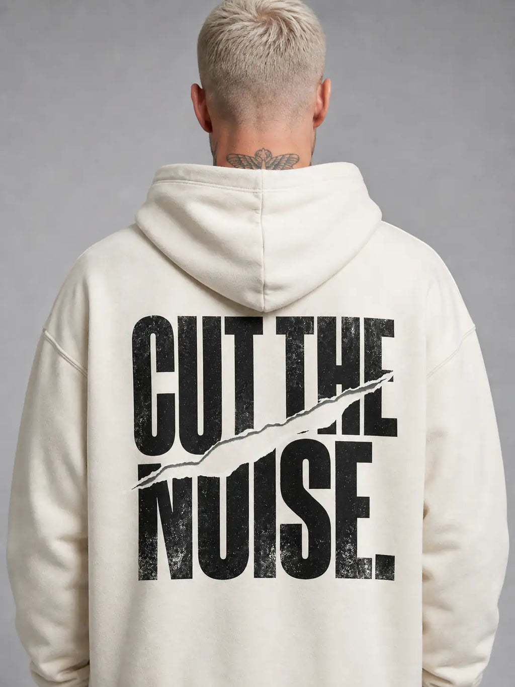 Cut The Noise Heavy Hoodie — Natural Raw