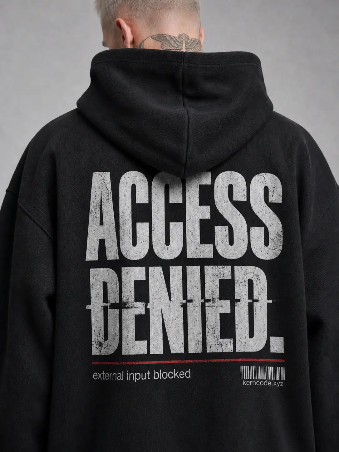 Access Denied Heavy Hoodie — Black