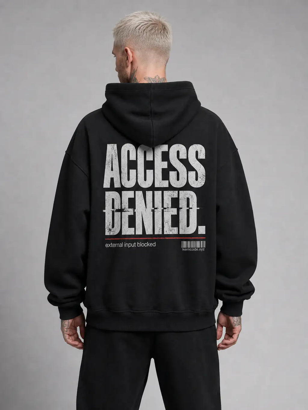 Access Denied Heavy Hoodie — Black