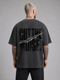 Cut The Noise Heavy Tee — Washed Black