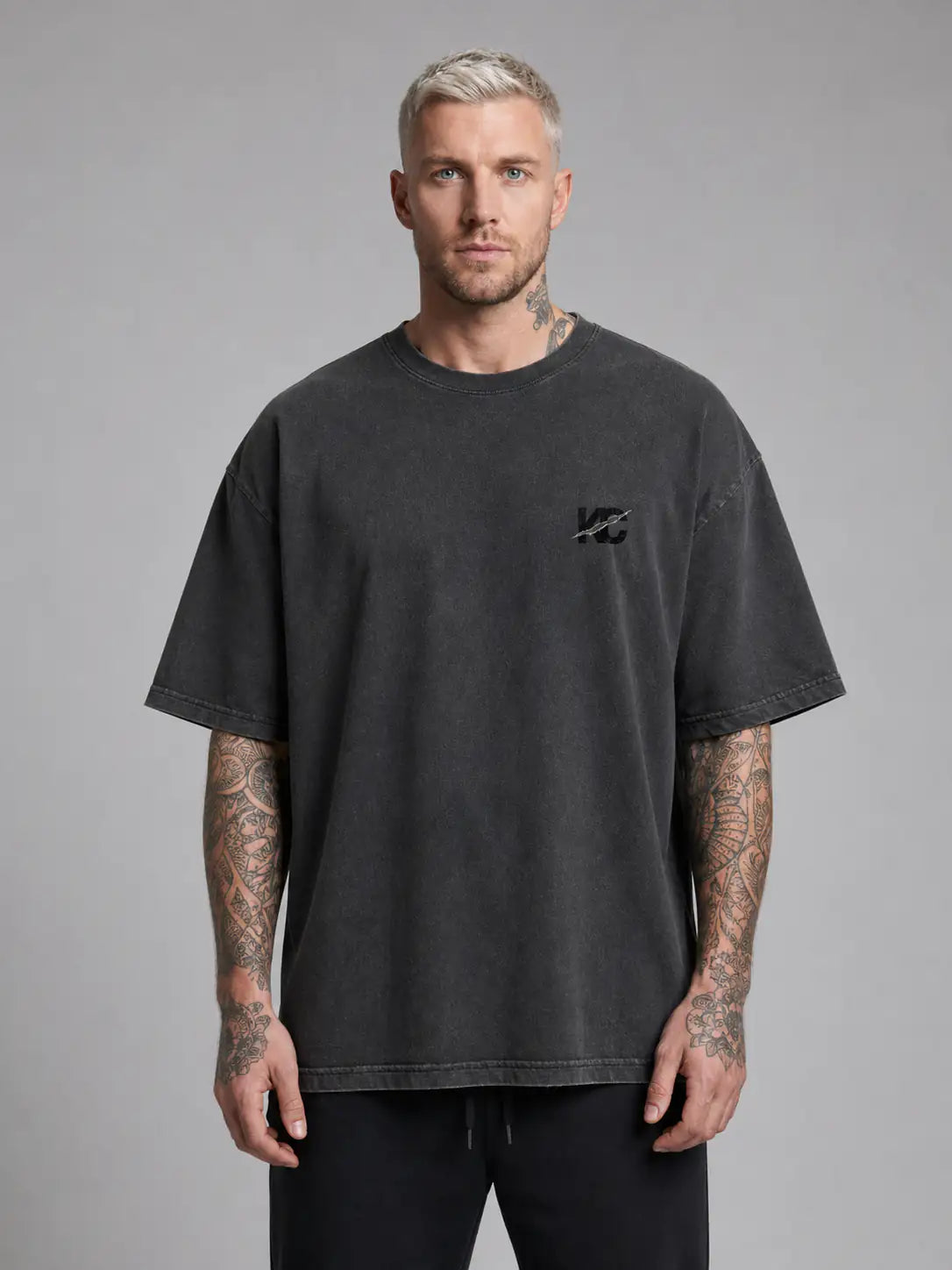 Cut The Noise Heavy Tee — Washed Black