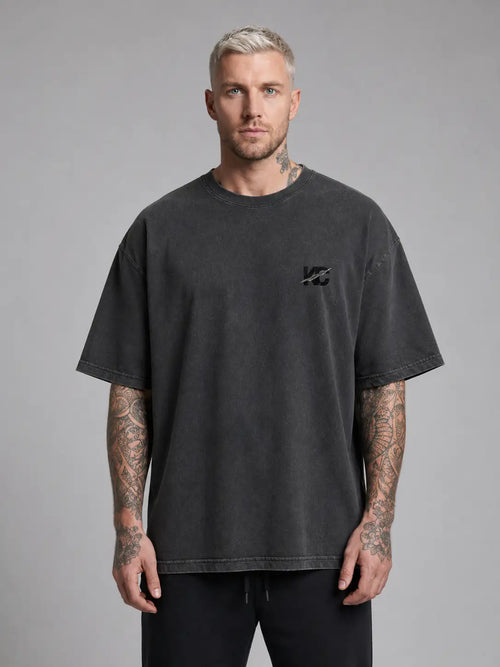 Cut The Noise Heavy Tee — Washed Black