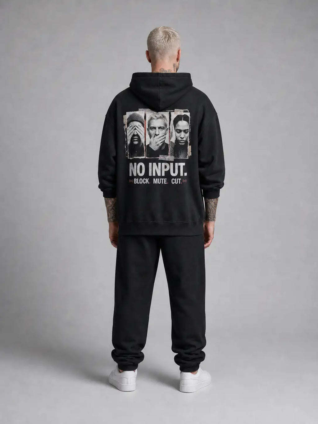 No Input Heavy Hoodie — Black