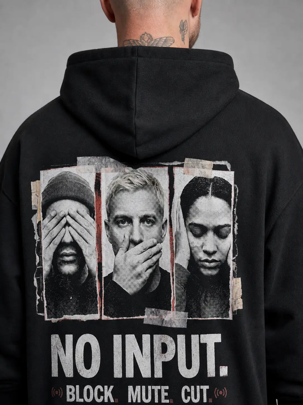 No Input Heavy Hoodie — Black