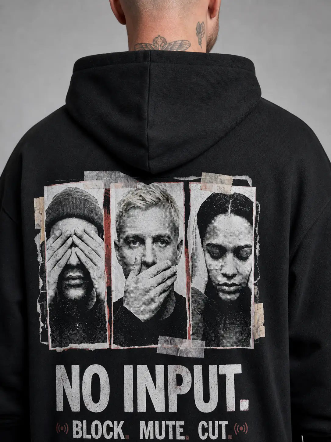 No Input Heavy Hoodie — Black