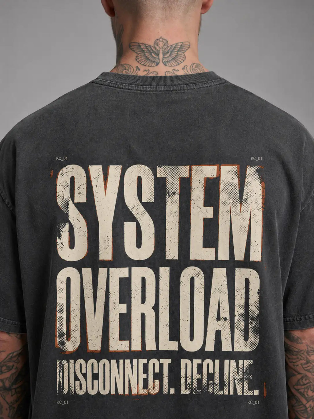 System Overload Heavy Tee — Washed Black