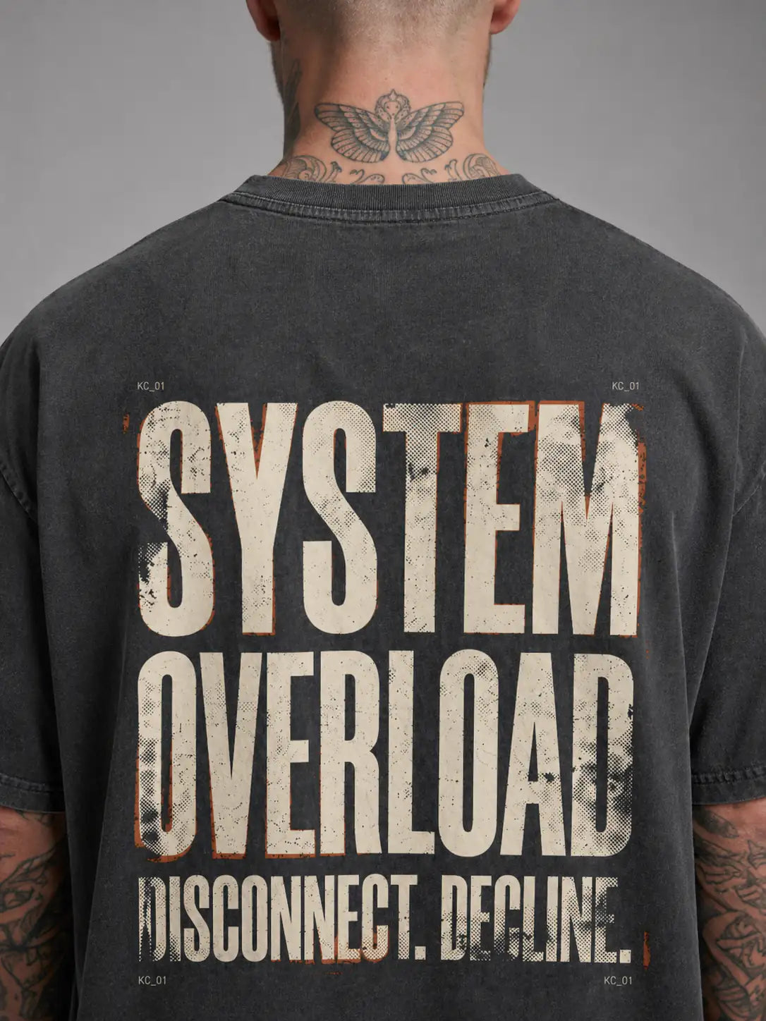 System Overload Heavy Tee — Washed Black