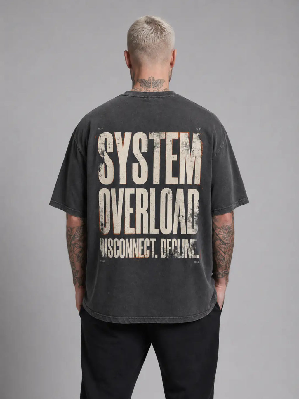 System Overload Heavy Tee — Washed Black